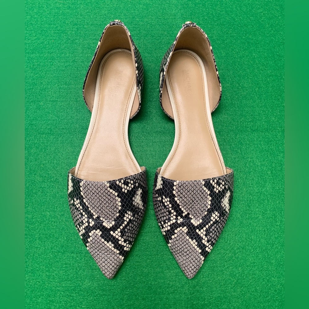 MICHAEL KORS snakeskin flats size 8